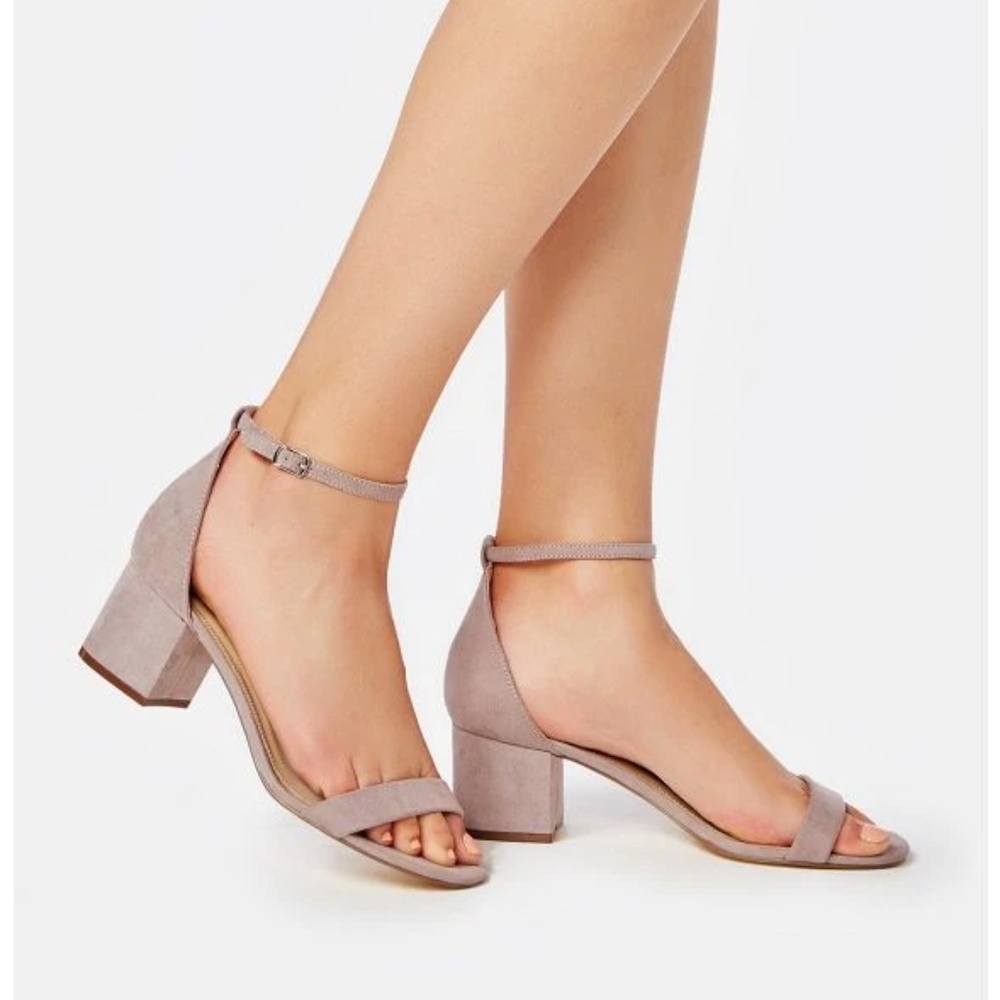 JustFab Sanoura Rose Gold Heeled Sandal BNIB